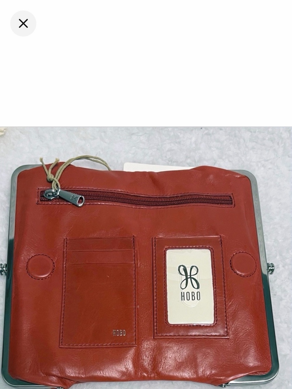 HOBO Lauren NWT Red Scarlet Leather Wristlet - Picture 2 of 2